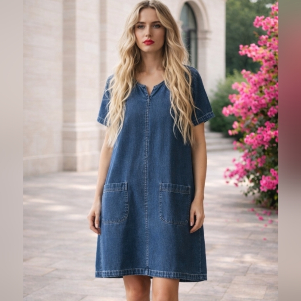 TY Original Wear Denim Blue Casual Dress Size L